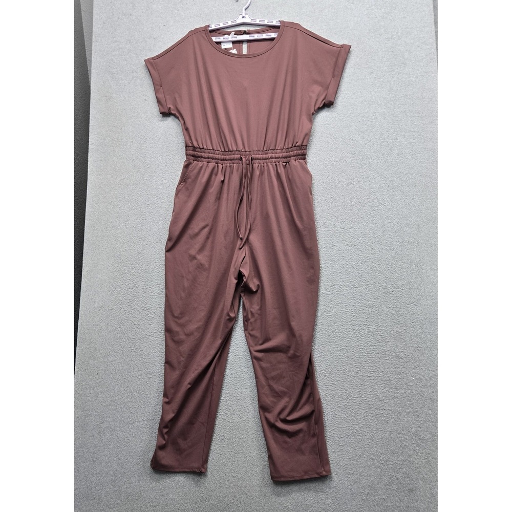 Maurices Women Jumpsuit XL Mauve Short Sleeve Straight Leg Cinched Waist NWT